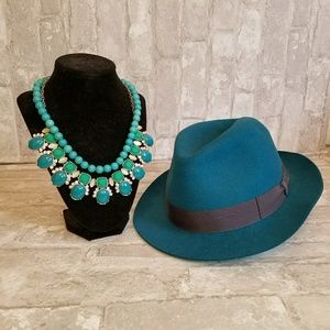 Teal Borsalino Fur Felt Fedora